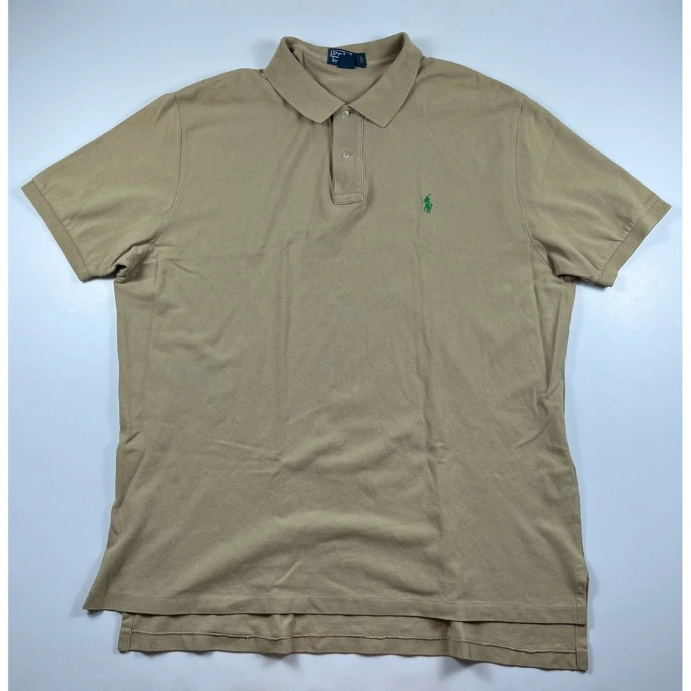 Lot of 7 Polo Ralph Lauren Mens XXL Custom Fit Short Sleeve Preppy Polo Shirts